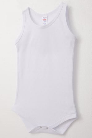 Breeze Erkek Bebek Çıtçıtlı Atlet Zıbın Body Jakarlı Kalp Desenli 9 Ay-3 Yaş, Beyaz