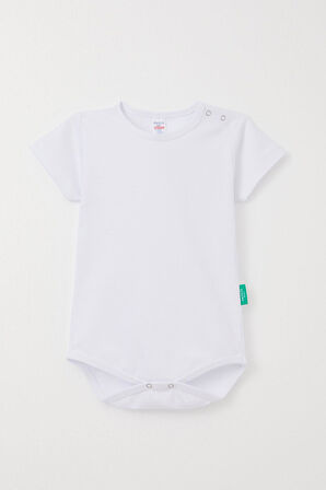Breeze Erkek Bebek Çıtçıtlı Zıbın Body Basic 9 Ay-3 Yaş, Beyaz
