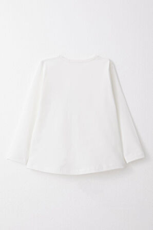 Breeze Kız Bebek Taytlı Takım Sevimli Dostlar Temalı Ayıcık Baskılı 9 Ay-3 Yaş, Beyaz