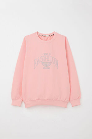 Breeze Kız Çocuk Eşofman Takım Moda Temalı Yazı Nakışlı 8-12 Yaş, Pembe