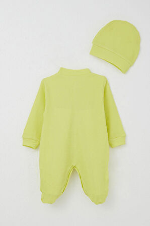 Breeze Kız Bebek Patikli Tulum Sevimli Civciv Armalı 0-6 Ay, Neon Sarı