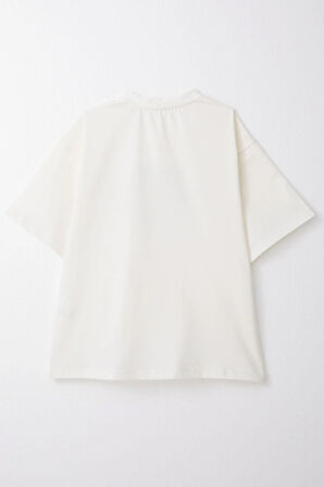 Breeze Erkek Çocuk Tişört Yazı Baskılı 8-14 Yaş, Ekru