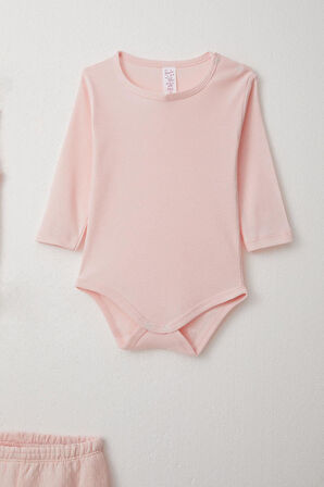 Breeze Kız Bebek Zıbınlı 3 Lü Takım Tavşancık Nakışlı Ponponlu Kapüşonlu 4 Ay-1 Yaş, Pudra