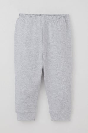 Breeze Erkek Bebek Pijama Takımı Hareketli Kedicik Desenli 4 Ay-1 Yaş, Gri Melanj