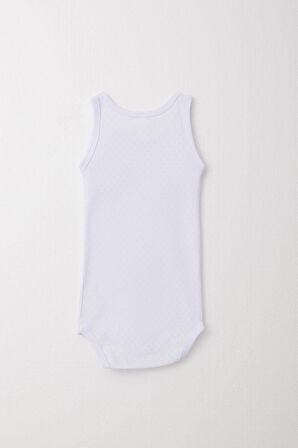 Breeze Kız Bebek Çıtçıtlı Atlet Zıbın Body Jakarlı 9 Ay-3 Yaş, Beyaz