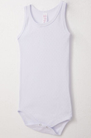 Breeze Kız Bebek Çıtçıtlı Atlet Zıbın Body Jakarlı 9 Ay-3 Yaş, Beyaz