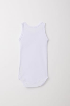 Breeze Kız Bebek Çıtçıtlı Atlet Zıbın Body Jakarlı 9 Ay-3 Yaş, Beyaz