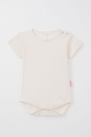 Breeze Kız Bebek Çıtçıtlı Zıbın Body Basic 9 Ay-3 Yaş, Pudra