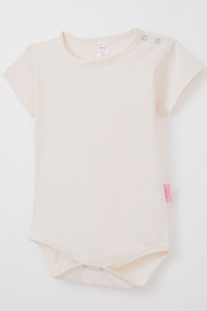 Breeze Kız Bebek Çıtçıtlı Zıbın Body Basic 9 Ay-3 Yaş, Pudra