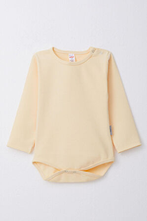 Breeze Erkek Bebek Çıtçıtlı Zıbın Body Basic 9 Ay-3 Yaş, Sarı