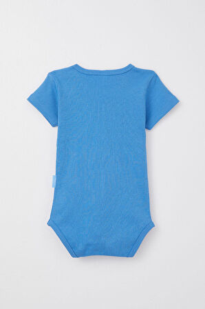 Breeze Erkek Bebek Çıtçıtlı Zıbın Body Basic 9 Ay-3 Yaş, Mavi