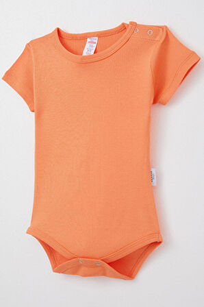 Breeze Erkek Bebek Çıtçıtlı Zıbın Body Basic 9 Ay-3 Yaş, Somon