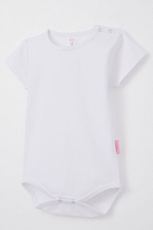 Breeze Kız Bebek Çıtçıtlı Zıbın Body Basic 9 Ay-3 Yaş, Beyaz