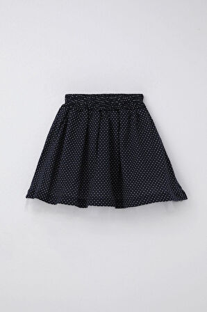 Breeze Kız Çocuk Etek Puantiye Desenli Tüllü 3-10 Yaş, Lacivert