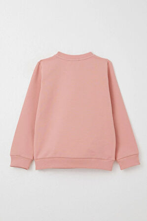 Breeze Kız Çocuk Eşofman Takım Düşünceli Kız Baskılı 2-6 Yaş, Gülkurusu