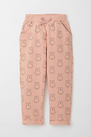 Breeze Kız Çocuk Eşofman Takım Sevimli Tavşancık Desenli 1-4 Yaş, Somon