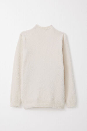 Breeze Kız Çocuk Triko Kazak Basic 8-14 Yaş, Bej