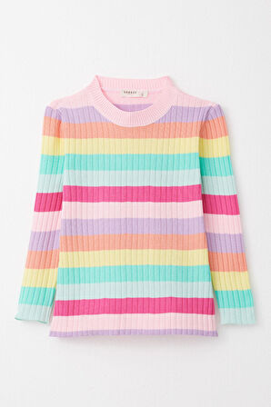 Breeze Kız Çocuk Triko Kazak Renkli 2-6 Yaş, Karışık Renk