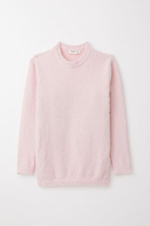 Breeze Kız Çocuk Triko Kazak Basic 8-14 Yaş, Pembe