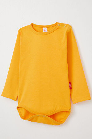 Breeze Erkek Bebek Çıtçıtlı Zıbın Body Basic 9 Ay-3 Yaş, Hardal Sarı