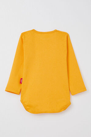 Breeze Erkek Bebek Çıtçıtlı Zıbın Body Basic 9 Ay-3 Yaş, Hardal Sarı