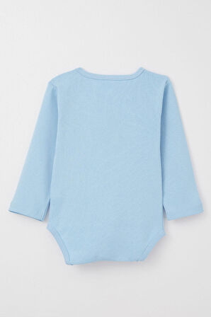Breeze Erkek Bebek Çıtçıtlı Zıbın Body Şoför Timsahcık Baskılı 9 Ay-3 Yaş, Mavi