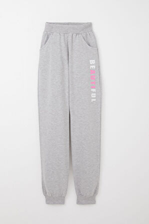 Breeze Kız Çocuk Eşofman Takım Renkli Yazı Baskılı 8-12 Yaş, Mint Yeşili