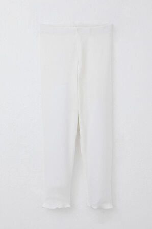 Breeze Kız Çocuk Taytlı Takım Sevimli Tavşancık Nakışlı 2-6 Yaş, Ekru