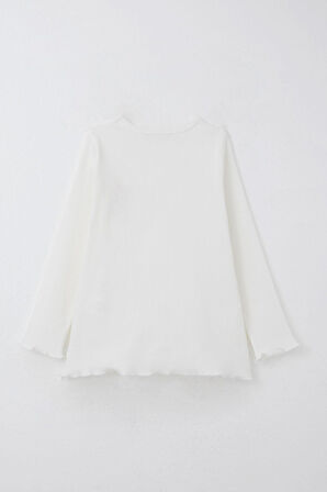 Breeze Kız Çocuk Taytlı Takım Sevimli Tavşancık Nakışlı 2-6 Yaş, Ekru