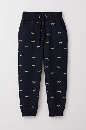 Breeze Erkek Çocuk Alt Sevimli Timsah Desenli Bağcık Aksesuarlı 3-8 Yaş, Lacivert