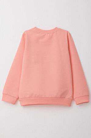 Breeze Kız Çocuk Sweatshirt Sevimli Ayıcıklar Baskılı 1.5-5 Yaş, Somon