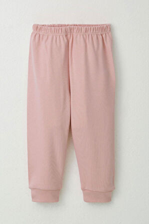 Breeze Kız Bebek Pijama Takımı Gökyüzü Temalı Hayalci Ayıcık Desenli 4 Ay-1 Yaş, Pembe
