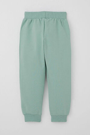 Breeze Kız Çocuk Alt Ön Çima Dikişli Yazı Baskılı 3-7 Yaş, Su Yeşili