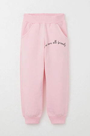 Breeze Kız Çocuk Eşofman Takım Arkadaşlık Temalı Sevimli Ayıcık Baskılı 1-4 Yaş, Pembe