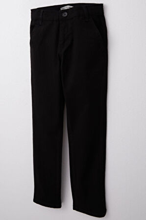 Breeze Erkek Çocuk Pantolon Gabardin Basic 8-14 Yaş, Siyah
