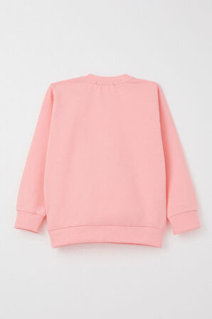 Breeze Kız Bebek Eşofman Takım Sevimli Ayıcık Nakışlı Çiçekli 9 Ay-3 Yaş, Pembe