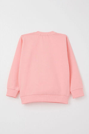 Breeze Kız Bebek Eşofman Takım Sevimli Ayıcık Nakışlı Çiçekli 9 Ay-3 Yaş, Pembe