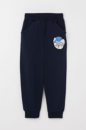 Breeze Erkek Çocuk Eşofman Takım Havalı Ayıcık Nakışlı 1.5-5 Yaş, Saks Mavisi