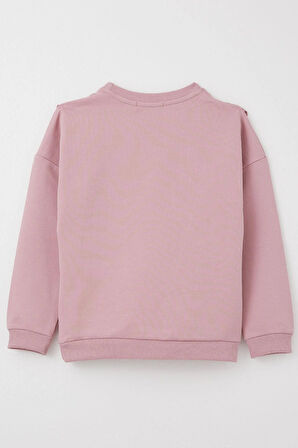 Breeze Kız Çocuk Sweatshirt Güpürlü 1.5-5 Yaş, Gülkurusu