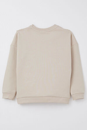 Breeze Kız Çocuk Sweatshirt Güpürlü 1.5-5 Yaş, Bej