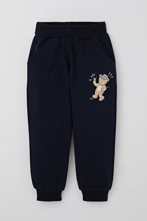 Breeze Erkek Çocuk Eşofman Takım Sırt Kısmı Eğlenceli Ayıcık Baskılı 1-4 Yaş, Mint Yeşili