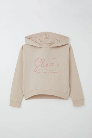 Breeze Kız Çoçuk Eşofman Takım Balıkçı Yaka Kapüşonlu 8-14 Yaş, Bej