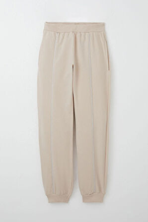 Breeze Kız Çoçuk Eşofman Takım Balıkçı Yaka Kapüşonlu 8-14 Yaş, Bej