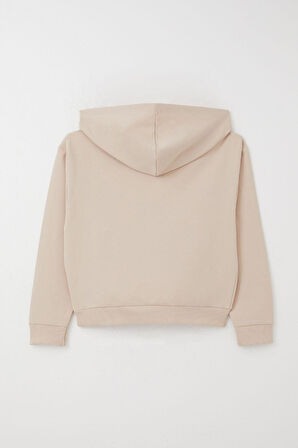 Breeze Kız Çoçuk Eşofman Takım Balıkçı Yaka Kapüşonlu 8-14 Yaş, Bej