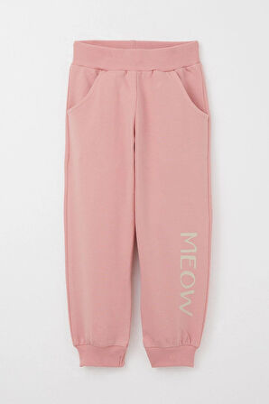 Breeze Kız Çocuk Eşofman Takım Sevimli Fiyonklu Kedi Baskılı 1.5-5 Yaş, Bej