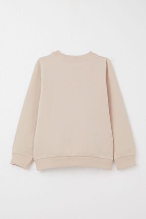 Breeze Kız Çocuk Eşofman Takım Sevimli Fiyonklu Kedi Baskılı 1.5-5 Yaş, Bej