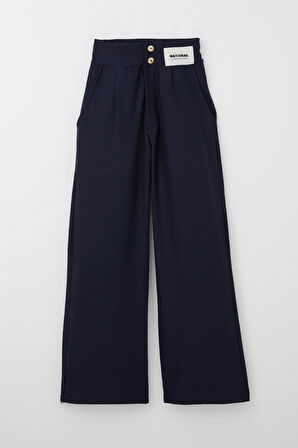 Breeze Kız Çocuk Pantolon Düğmeli Fermuarlı 6-14 Yaş, Lacivert