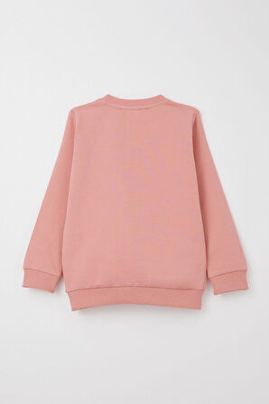 Breeze Kız Çocuk Taytlı Takım Sevimli Kız Baskılı Çiçekli 2-6 Yaş, Gülkurusu