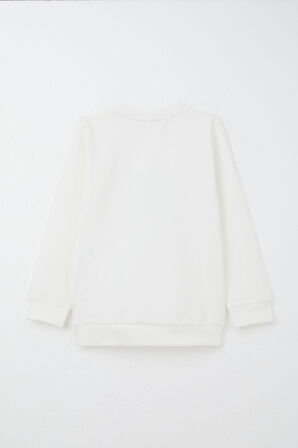 Breeze Kız Çocuk Eşofman Takım Havalı Kız Baskılı 2-6 Yaş, Ekru