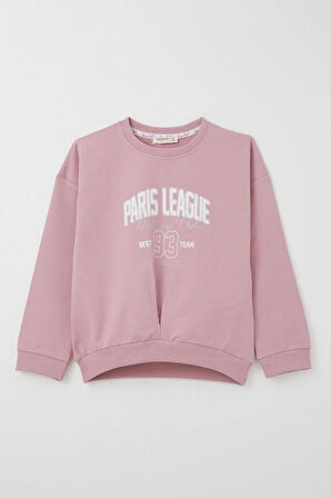 Breeze Kız Çocuk Eşofman Takım Lig Temalı Ön Kısmı V Dikişli 5-10 Yaş, Gülkurusu